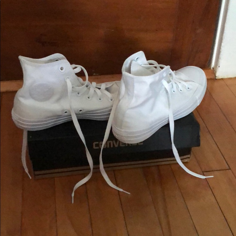 brand new white converse